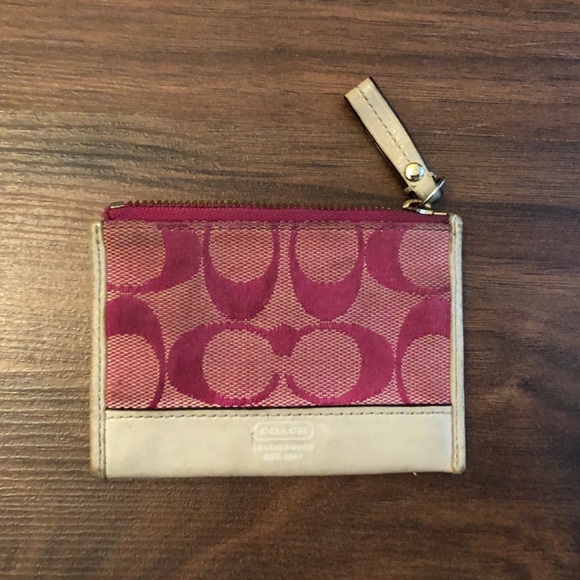 Coach Card Holder Keychain